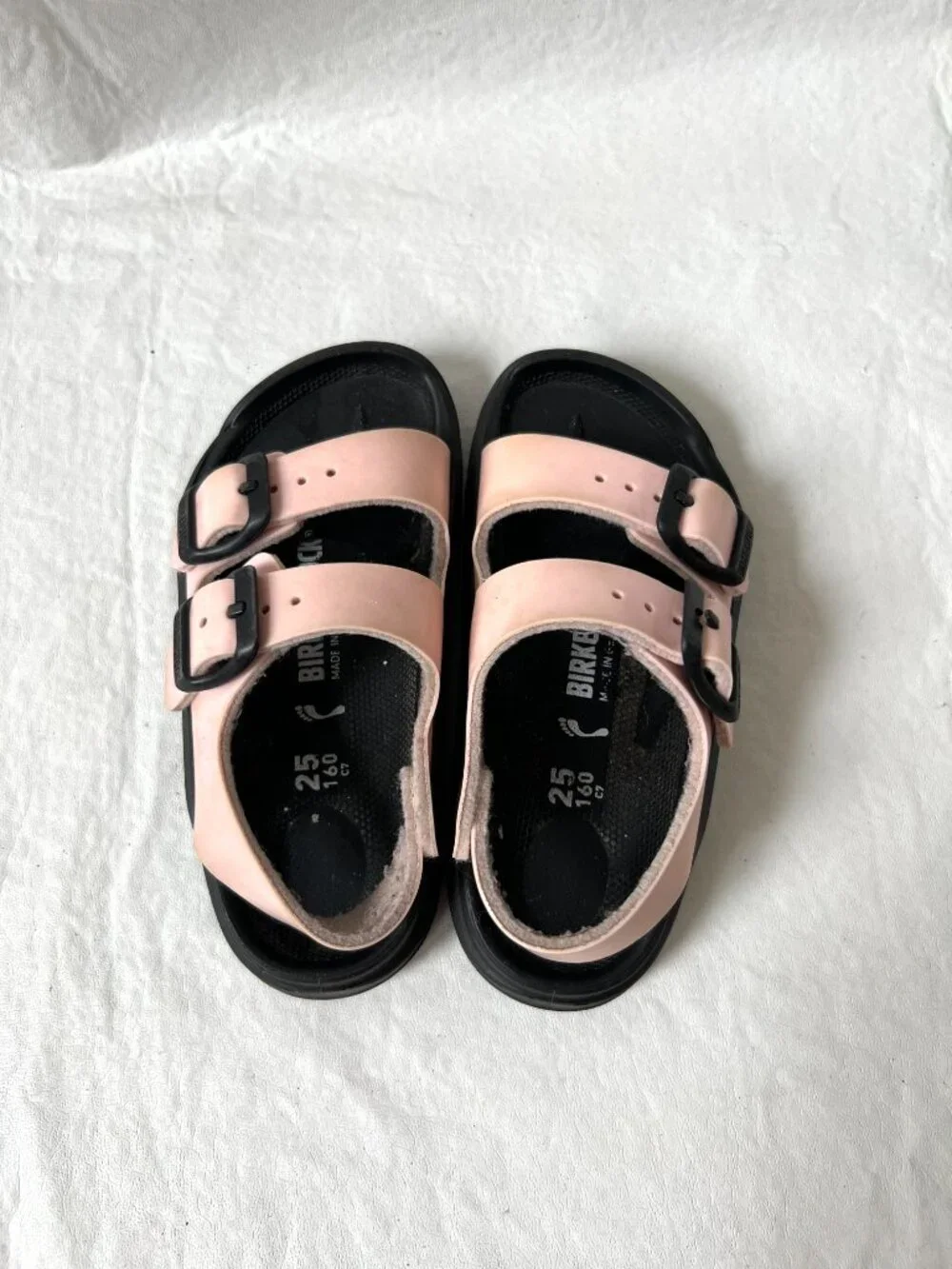 Birkenstock sandals Mogami Kids EU 25 size 7 pink black sport sole ankle strap
